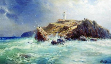 Paisajes Painting - un faro 1895 Lev Lagorio paisaje marino